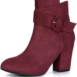 Allegra K Women's Heeled Ankle Booties